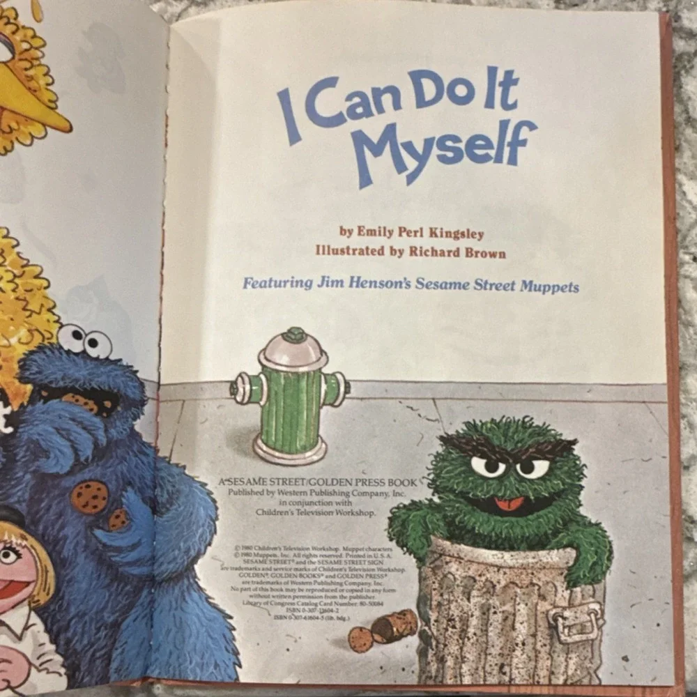Vintage Sesame Street, I Can Do It Myself, 1980, Hardcover,‎ Kingsley & Brown